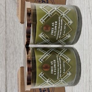 Bath & Body Works Free As A Flower 8oz Single Wick Candles X2